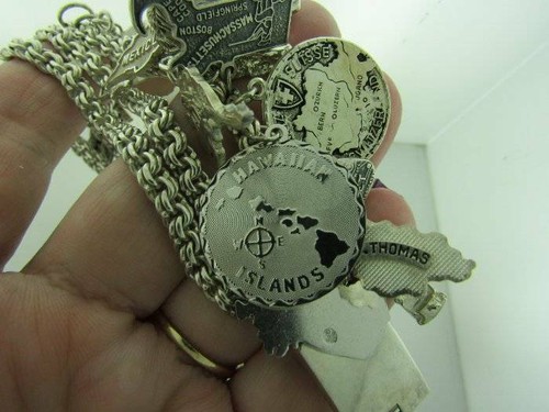 Sterling Silver Vacation Destination Vintage Charm Bracelet, 28 Charms 1105200 - Picture 12 of 12