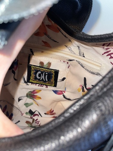 CHI DESIGNED BY FALCHI Snakeskin & Pebbled Leather Shoulder Bag - Picture 6 of 10