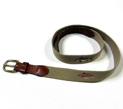 Worldwide Sportsman Leather Belt 36 Fish Brown - Picture 6 of 13