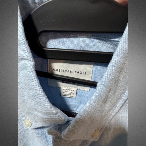 American Eagle Demin Button Down Dress Shirt XS Pre- Owned - Picture 3 of 4