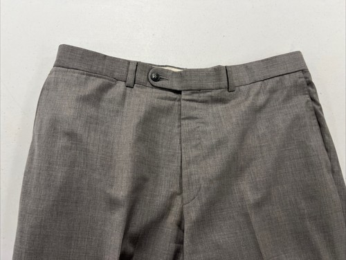 ESTRATO SUPER 100 Jack Victor Men's Gray Solid Wool Dress Pants 36X29 $225 - Picture 6 of 11