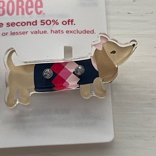 Gymboree Girls Dachshund Sweater Hair Clips New - Picture 2 of 4