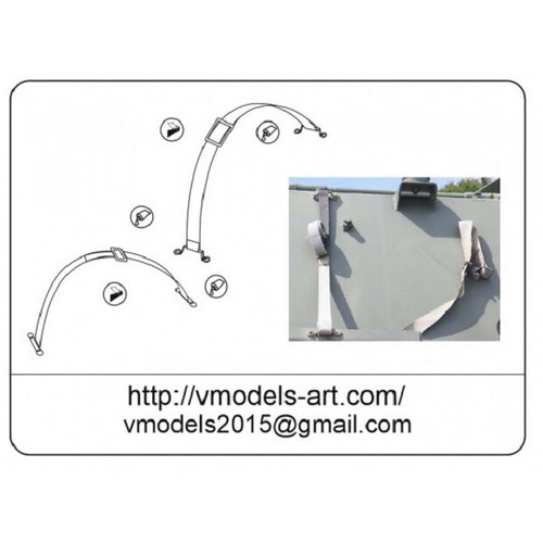 Cinturones de fijación Vmodels 35063 - 1/35. Correas de fijación para kit modelo de tecnología moderna - Imagen 11 de 12