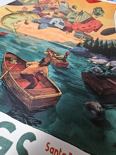 BILLY STRINGS Signed POSTER SANTA BARBARA BOWL DAVE KLOC LANDLAND Screenprint - Picture 9 of 12