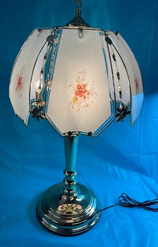 Art deco Pumpkin style large base touch on table lamp - Picture 1 of 1