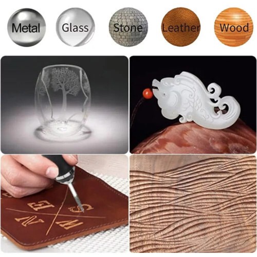 USB DIY Elektrischer Gravierstift Gravurstift Graviergerät Mini Set Metal Glas - Bild 18 von 24