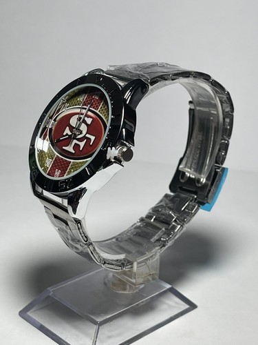 San Francisco 49ers Football Team Logo Men's Stainless-Steel Silver Watch NEW - Picture 7 of 9