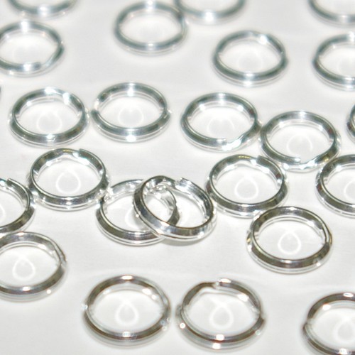 WHOLESALE LOTS 925 Sterling Silver 7mm SPLIT RINGS Key Chain Style Jump Rings - Picture 5 of 24