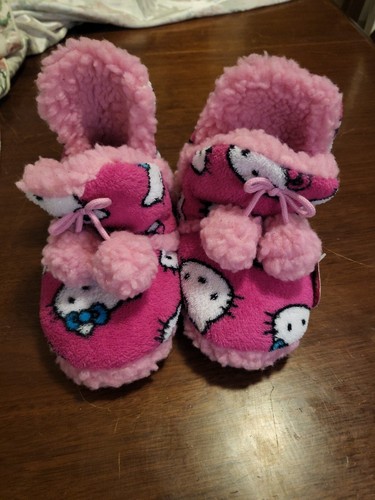NEU selten 2012 Vintage Kinder Hello Kitty rosa Plüsch Hausschuhe Original Sanrio Gr. 11/12 - Bild 5 von 20
