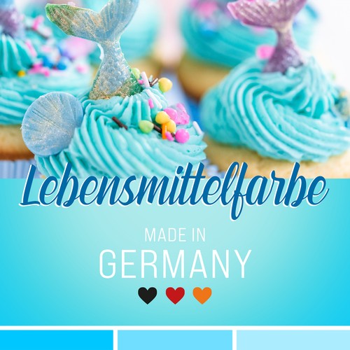 Belissia Lebensmittelfarbe Lichtblau 10ml hoch konzentriert, Made in DE - Bild 4 von 8