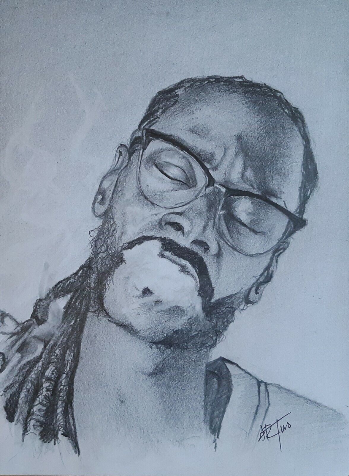 Dessin au crayon 8,5 x 11 pouces de rap légende espionnage dogg réalisé par l'artiste ARTuro - Photo 2 sur 2