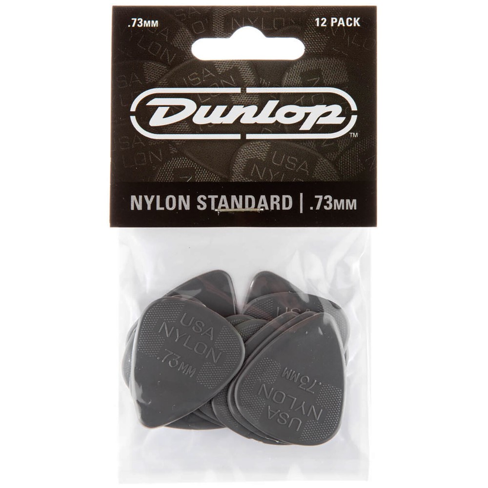 Dunlop 44P73 Nylon Standard Guitar Picks, .73mm, 12-Pack