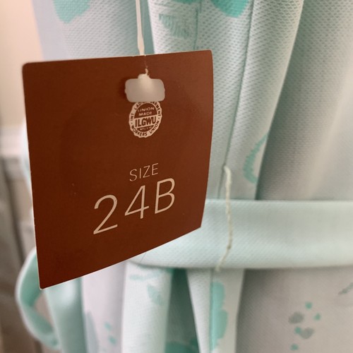 Vintage 70s Brief Notes Womens 3XL Teal Floral Dress Union Made Deadstock - Picture 5 of 9