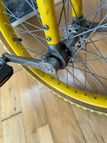 Vintage Pashley Adult Unicycle Yellow Tyre Adjustable Height - Picture 6 of 6