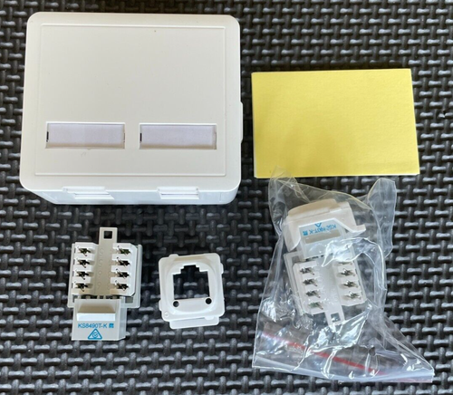 NEW 10 X DUAL SURFACE Telephone Socket Outlet KRONE/CLIPSAL STYLE + 20 INSERTS - Picture 5 of 17