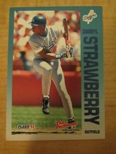 1992 Fleer Citgo The Performer Darryl Strawberry #12 of 24 Los Angeles Dodgers