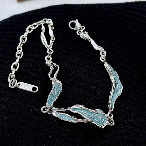 Alloy Wave Bracelet Irregular Hand Accessories Fashion Bracelet Lovers - Picture 2 of 6