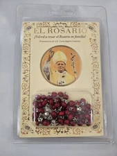 MADE IN ITALY SAINT ST. FRANCIS OF ASSISI wood POPE ROSARY Religious Favor