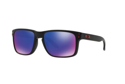 OAKLEY OO9102 HOLBROOK Sunglasses Matte Black OO9102-36 Red