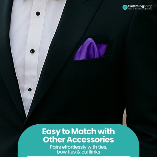 Nuevo Para hombres Moda Italiano Bolsillo de Satén Cuadrado 23 Colores Hanky 23cm - Imagen 38 de 131