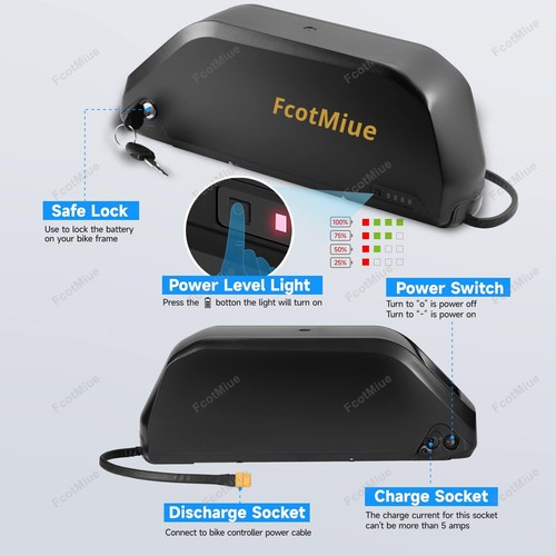 52V 20Ah Ebike Battery Pack Electric Bicycle Downtube Lithium ion Batteries - Bild 4 von 7