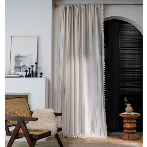 Cortina moderna sala de estar borla ventana cenefa panel de tratamiento decoración - Imagen 25 de 71