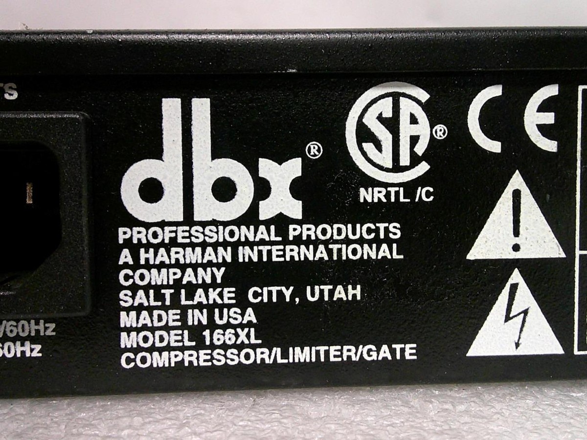 DBX Professional 166XL 2-Channel Compressor / Limiter / Gate | eBay