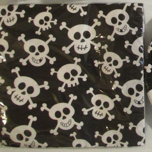 SKULLS / Happy Skulls - Birthday Party Supply Kit Pack Set 16 - Picture 2 of 7