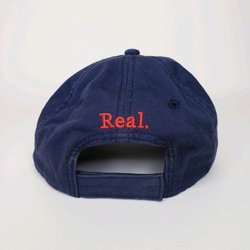 coca cola hat rare 100% cotton one size chenille words navy blue and red - Picture 3 of 6