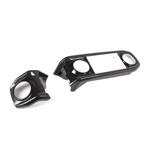 For T@yota T@coma 2016+ Central Control Dashboard Air Vent Trim ABS Carbon Black - Foto 2 di 3
