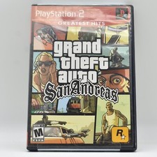Grand Theft Auto: San Andreas (PlayStation 2, 2004) PS2 Disc and Case