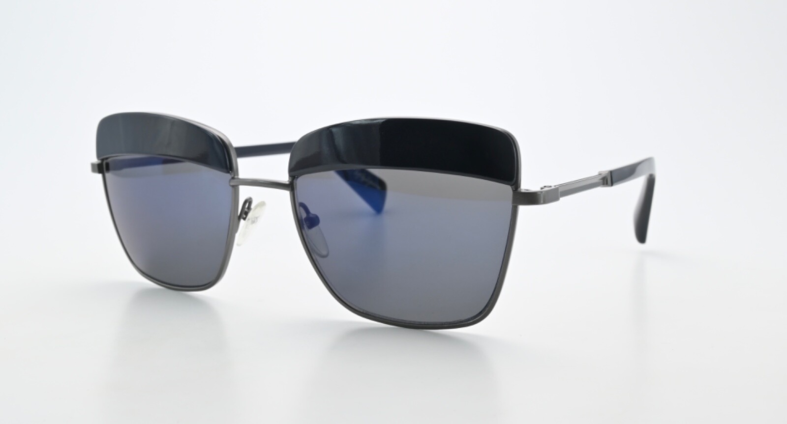 YOHJI YAMAMOTO Sonnenbrille YY7003 613 Кошачий глаз Silber Schwarz Средний Авангард 
