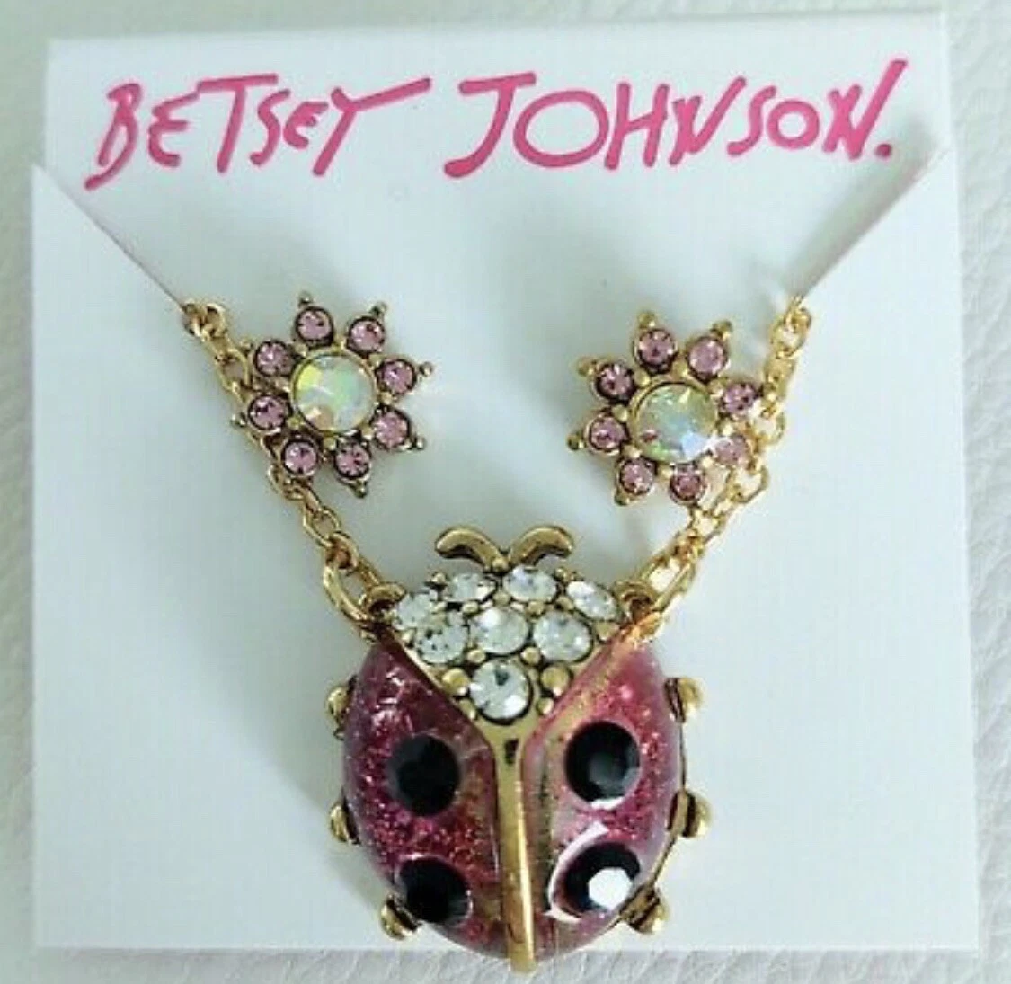 Betsey johnson ladybug best sale necklace