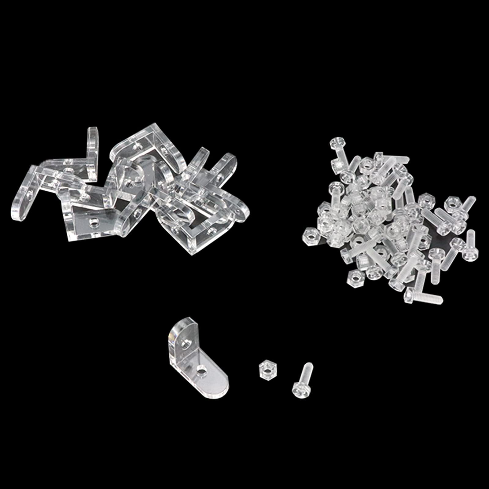 Corner Brackets Acrylic Cabinet Shelf Corner Brace L Shape Brackets Support -...-image