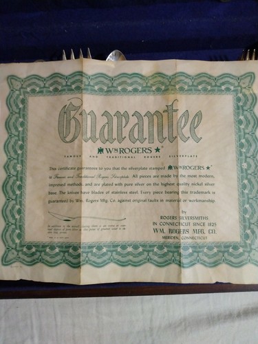 Wm Rogers 1937 Memory Hiawatha 36 piece Silverware Set Silver Plated. - Picture 3 of 5