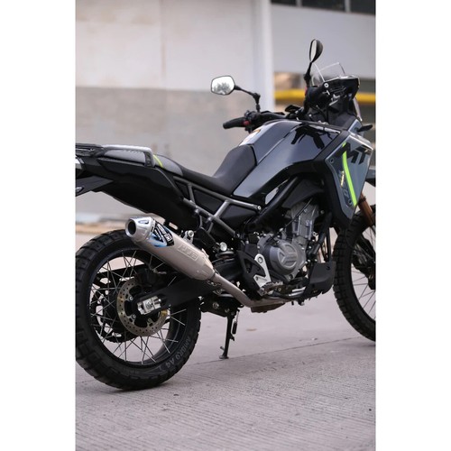 Sistema completo de escape Norifumi Whoops para CFMOTO 450MT - acero inoxidable completo #hh - Imagen 8 de 9