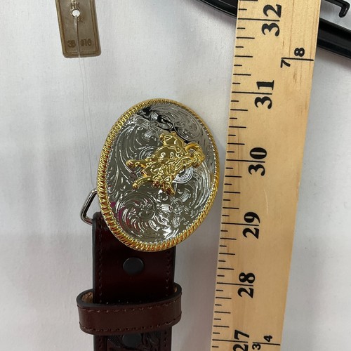 3D Belt Company Western Belt Boys Size 24 Brown Genuine Leather D4202 - Picture 11 of 12