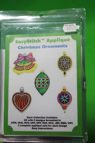 Dalco Easy Stitch EasyStitch Apliques CD Disco Bordado Adornos de Navidad