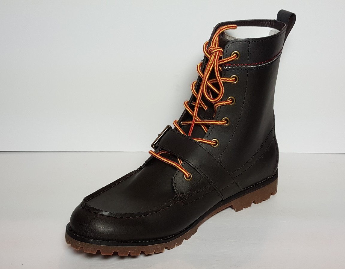 TOMMY HILFIGER MEN SIZE 10 & 11 NARCISCO DARK BROWN LEATHER  display picture 1