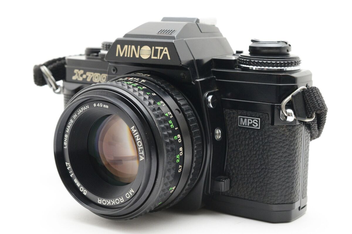 NEAR MINT+】 Minolta X-700 MPS Black 35mm SLR w/ MD ROKKOR NEAR MINT+】 Minolta X-700 MPS Black 35mm SLR w/ MD ROKKOR