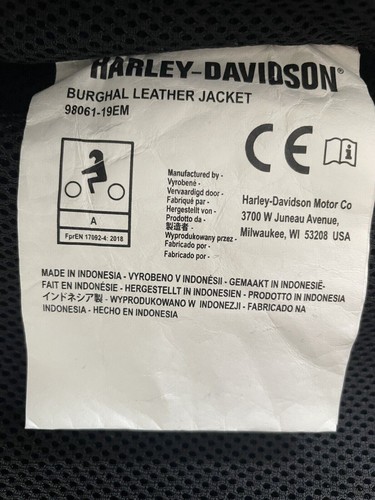 Harley Davidson Jacke / Lederjacke / Motorradjacke ''Burghal Slim Fit'' - Bild 6 von 7