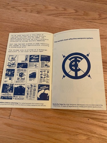 LogoTypes 2 Zine Military Defense Magazine Risograph Logo Type Graphic Design - Foto 8 di 9