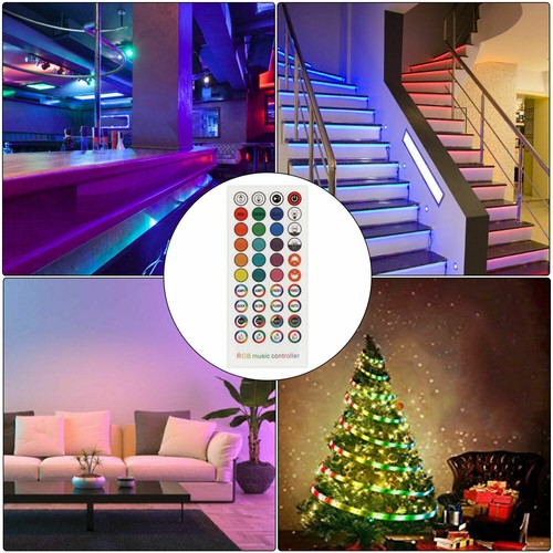 5m/10m LED Strip Lights w/ 25/40key Remote Music Sync 5050 RGB Cabinet TV Lights - Picture 11 of 15