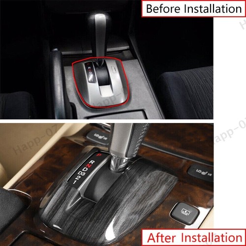 For Honda Accord 2008-2012 Black Wood Grain Center Console Gear Shift Panel Trim - Picture 8 of 12
