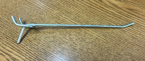 Capri 6 Inch Metal Peg Hooks 1/4" to 1/8" Pegboard Shelving Hooks 38 pieces - Picture 1 of 6