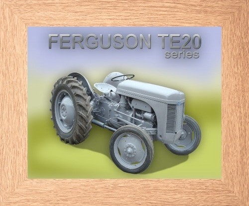 FERGUSON TE20 GREY MARE FARM TRACTOR FRAMED PRINT / PICTURE 3 FRAME COLOURS 049 - Foto 3 di 6