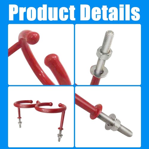 Boat Red 2 Ring Cup Holder Stainless Steel Marine Yacht Fishing Drinking Double - Foto 6 di 6