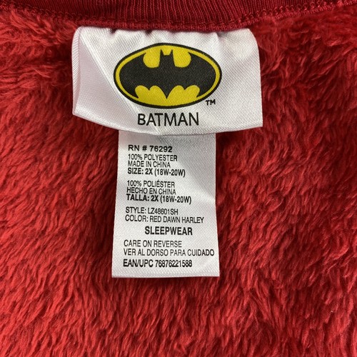 Prendas para dormir rojas DC Comics Batman Harley Quinn para mujer talla 2X (18w - 20w) - Imagen 8 de 10