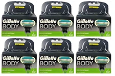 Gillette Body Razor Blade Refills Fits on Mach3 & Venus Handle, 12 Cartridges