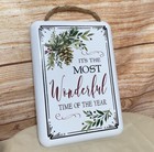 Christmas Metal Enamel Wall Hanging “It's The Most Wonderful Time of The Year”